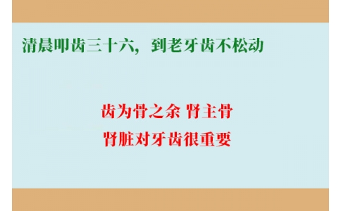 清晨叩齒三十六，到老牙齒不松動